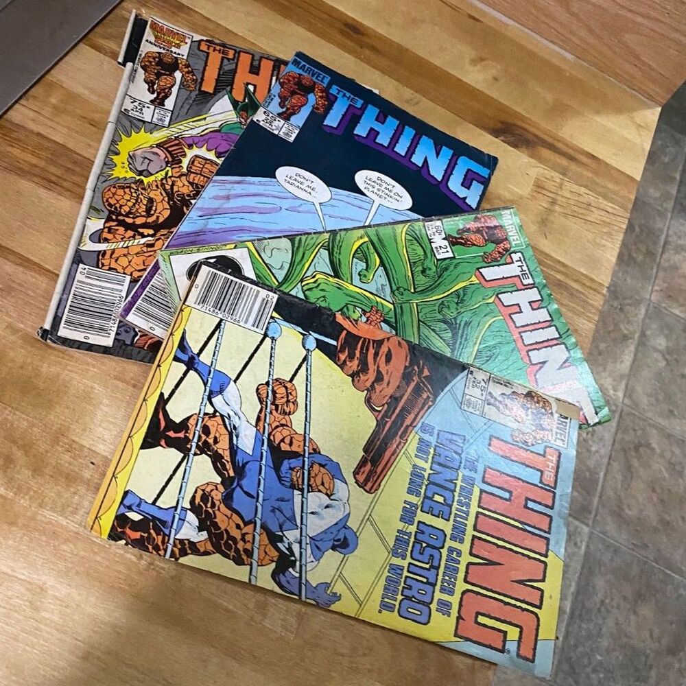 Marvel The Thing Comic Lot #21 #22 #32 #34 (1985–1986) Fantastic Four Ben Grimm